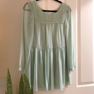 BCBGeneration Long Sleeve Chiffon Dress